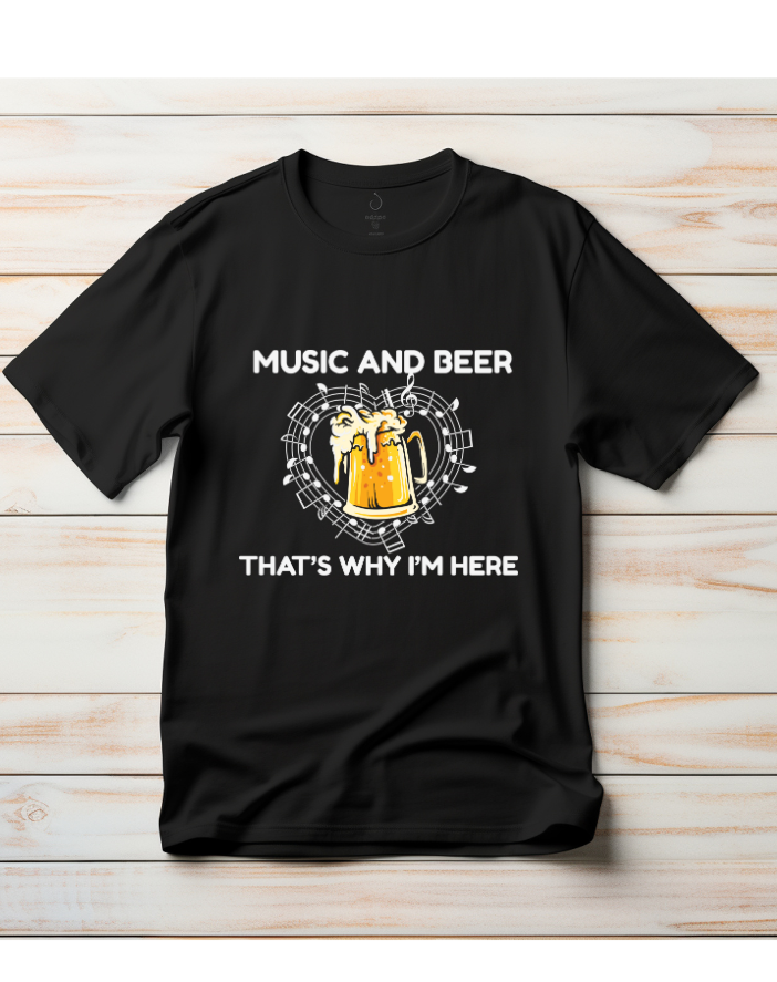 Music and Beer is my vibe Half Sleeve T-Shirt