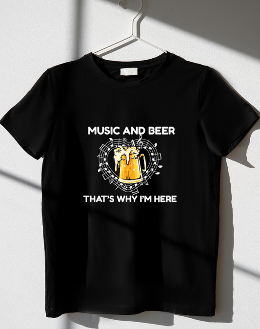 Music and Beer is my vibe Half Sleeve T-Shirt