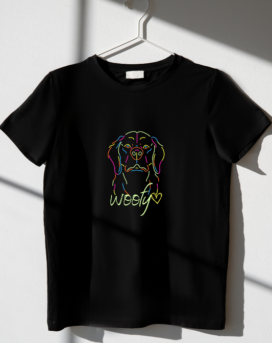 Woofy Dog Half-Sleeve T-Shirt