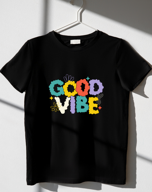 Good Vibes(Front side) Half Sleeve T-Shirt