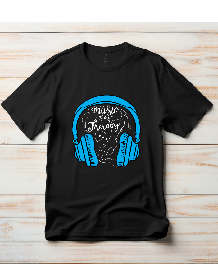 Music is Therapy Half Sleeve Premium T-Shirt