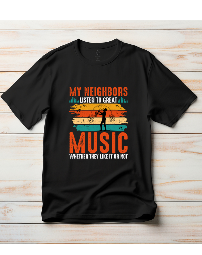 My Neighbours Likes My Music Half Sleeve Premium T-Shirt