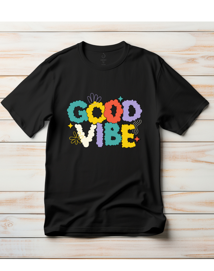 Good Vibes(Front side) Half Sleeve T-Shirt