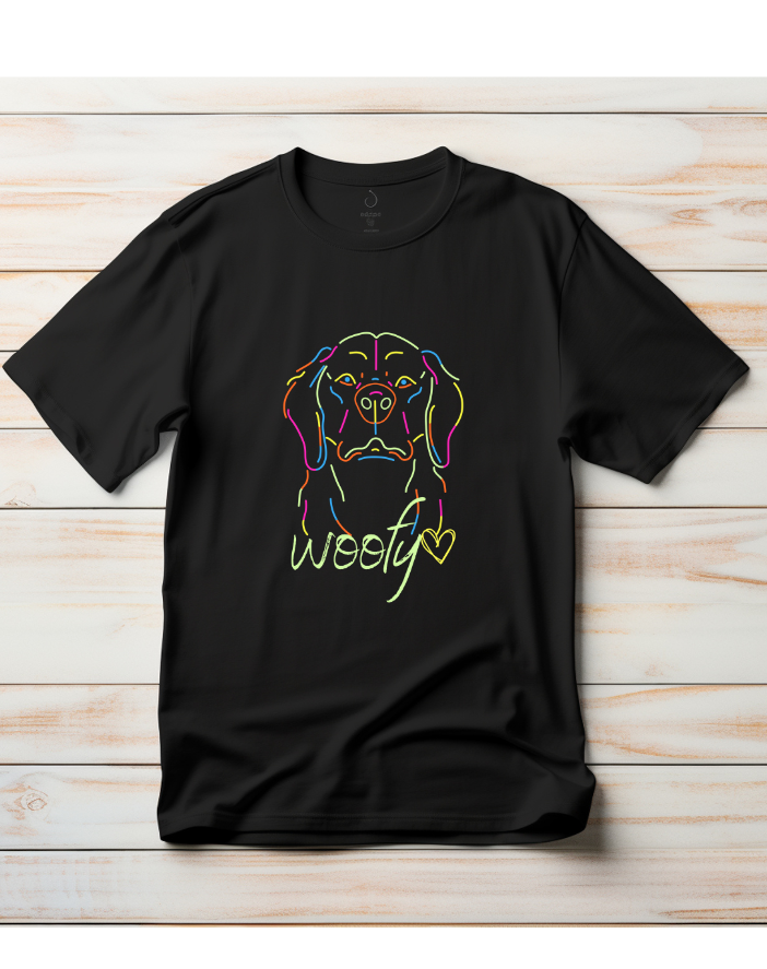 Woofy Dog Half-Sleeve T-Shirt