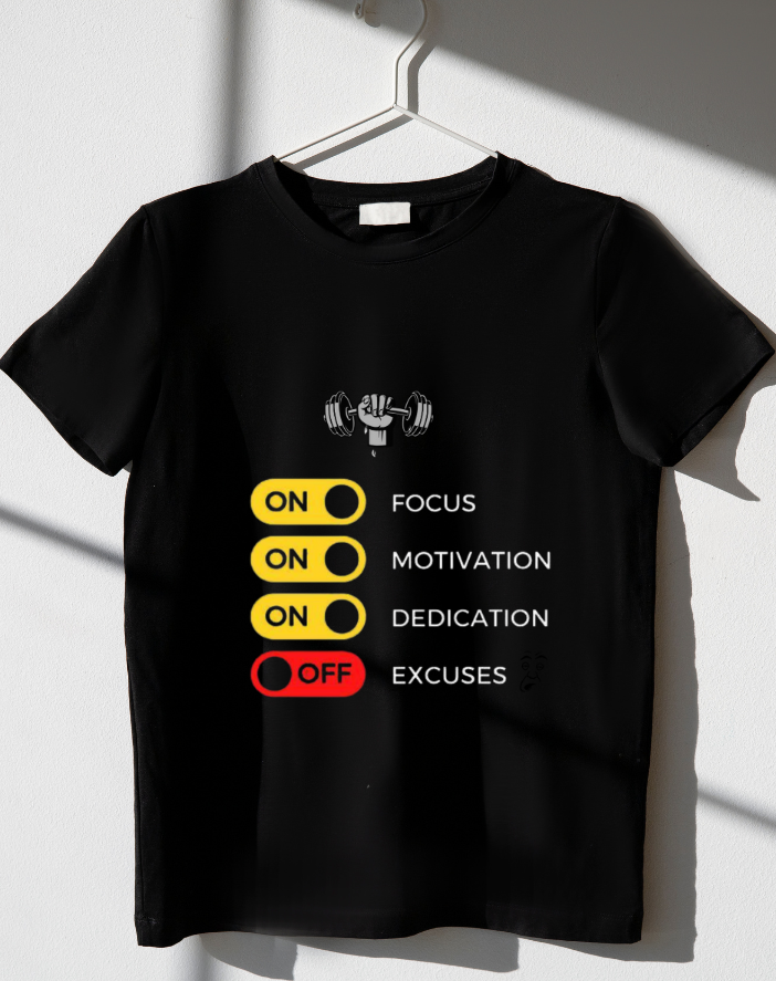 Gym Motivation Discipline Half Sleeve T-Shirt